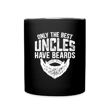 Onkel Bart Bartträger Spruch | lustiges Geschenk - Tasse einfarbig - Schwarz - Vorne