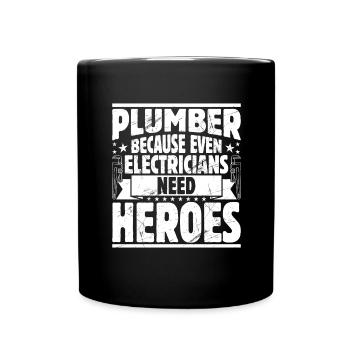 Heating Engineer Pump Valve Pressure Regulator Electrician - Full Colour Mug - black - Front