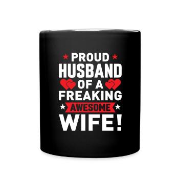 Beste Ehefrau - Tasse einfarbig - Schwarz - Vorne