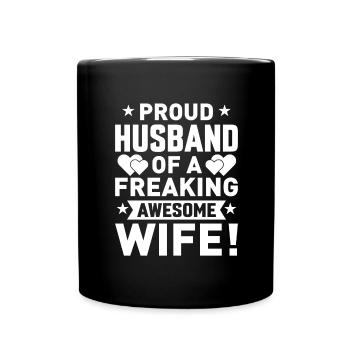 Beste Ehefrau - Tasse einfarbig - Schwarz - Vorne