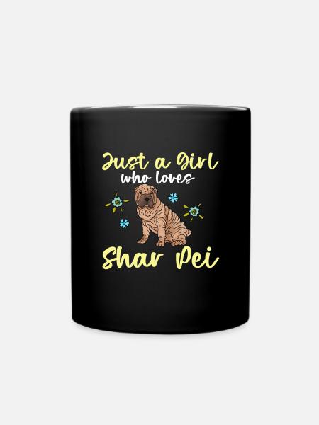 Chinese Shar Pei - Tasse einfarbig - Schwarz