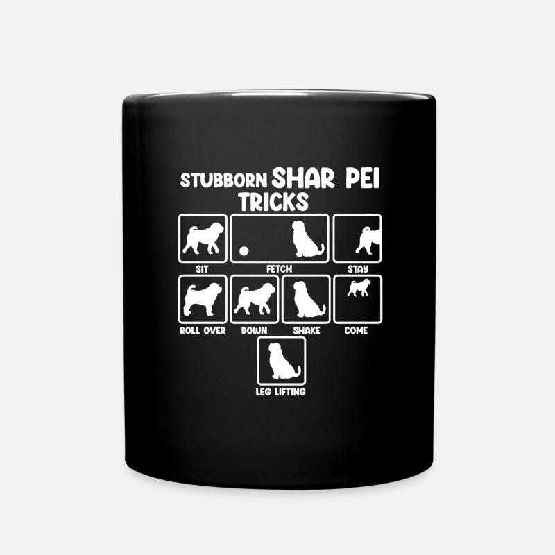 Chinese Shar Pei - Tasse einfarbig - Schwarz