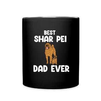 Chinese Shar Pei - Tasse einfarbig - Schwarz - Vorne
