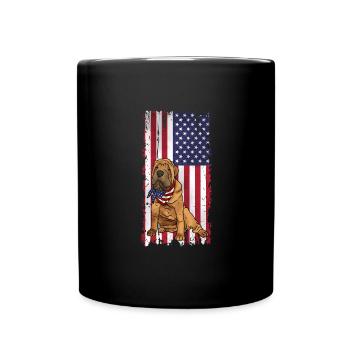 Chinese Shar Pei - Tasse einfarbig - Schwarz - Vorne