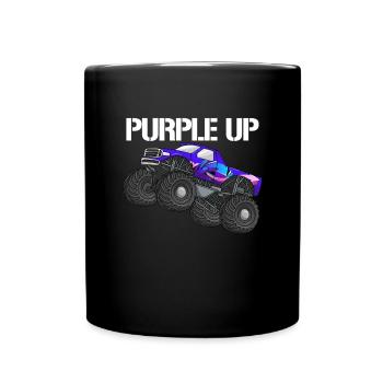 Lila up Monster Truck Milit�r Kinder lila lila auf - Tasse einfarbig - Schwarz - Vorne