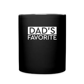 Vaters Lieblingsfunte Vatertag Vaters Favorit - Tasse einfarbig - Schwarz - Vorne