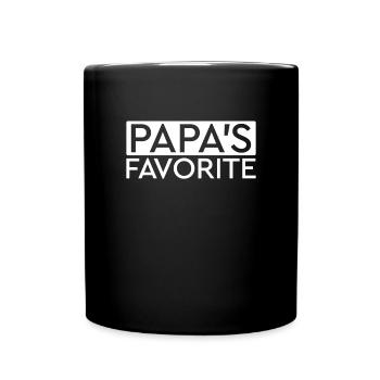 Papas Lieblings -Gro�elterntag Papas Favorit - Tasse einfarbig - Schwarz - Vorne