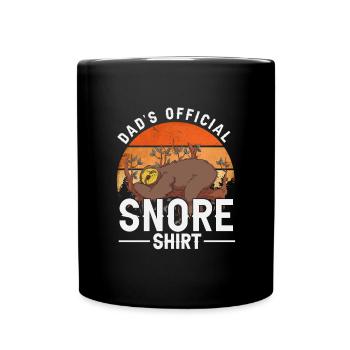 Chemise ronflée officielle des papas - Mug uni - noir - Devant