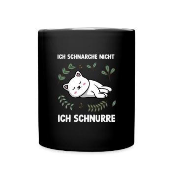 Je ne ronfle pas, je ronronne - Mug uni - noir - Devant