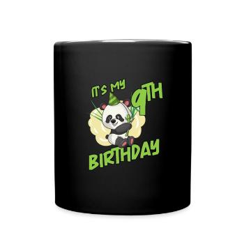 It's my 9th birthday panda - Full Colour Mug - black - Front