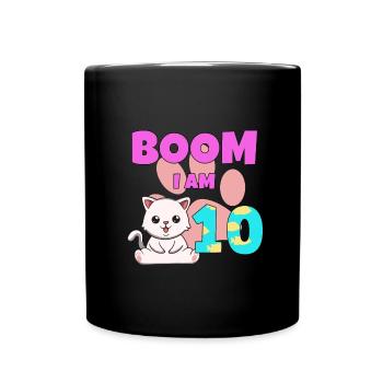 Chat de 10e anniversaire - Mug uni - noir - Devant