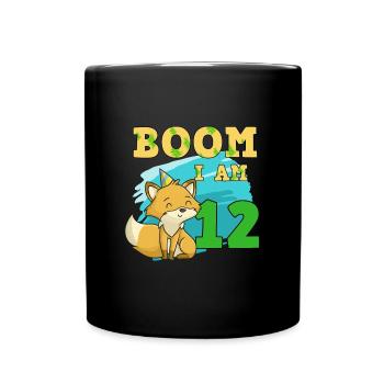 12th birthday cat - Full Colour Mug - black - Front