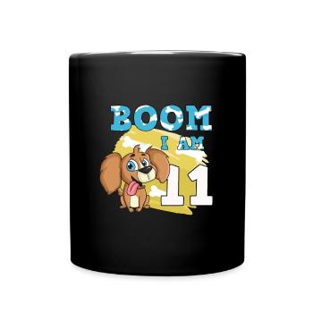 11th birthday dog - Full Colour Mug - black - Front