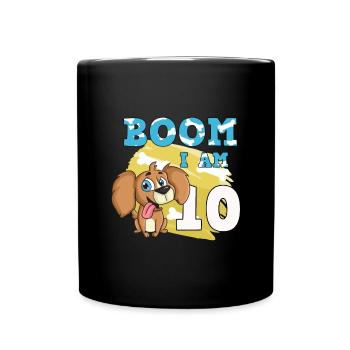 10th birthday dog - Full Colour Mug - black - Front