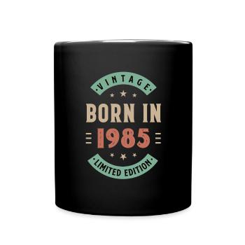 1985 - Baujahr 1985 - Jahrgang 1985 - Tasse einfarbig - Schwarz - Vorne