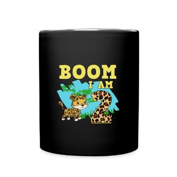 2nd birthday Jaguar - Full Colour Mug - black - Front