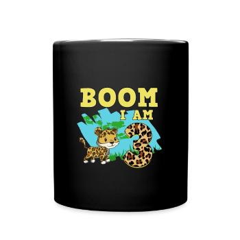 3rd birthday Jaguar - Full Colour Mug - black - Front