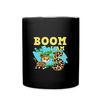 5. Geburtstag Jaguar - Tasse einfarbig - Schwarz - Vorne