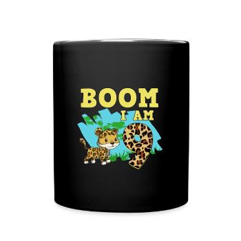 9th birthday Jaguar - Full Colour Mug - black - Front