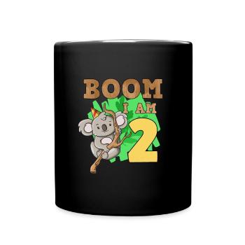 2nd birthday koala - Full Colour Mug - black - Front