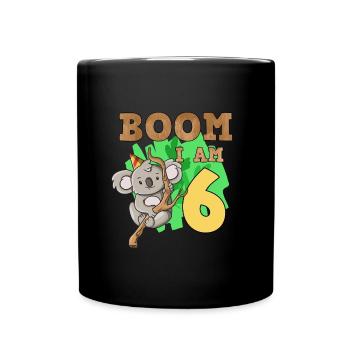 6ème anniversaire koala - Mug uni - noir - Devant