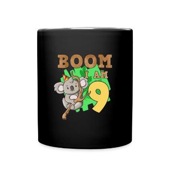 9th birthday koala - Full Colour Mug - black - Front