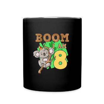 8th birthday koala - Full Colour Mug - black - Front