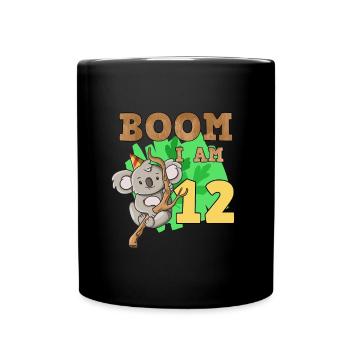 12th birthday koala - Full Colour Mug - black - Front