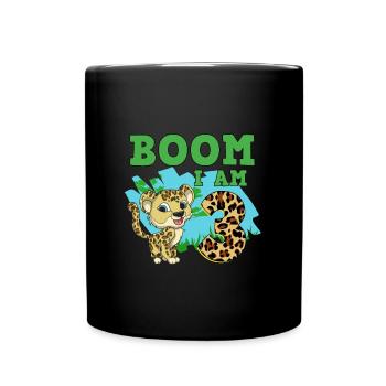 3rd Birthday Leopard - Full Colour Mug - black - Front