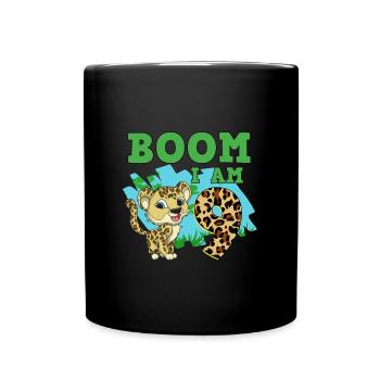 9th Birthday Leopard - Full Colour Mug - black - Front