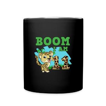 11th birthday leopard - Full Colour Mug - black - Front