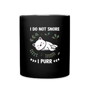 Je ne ronfle pas, je ronronne - Mug uni - noir - Devant