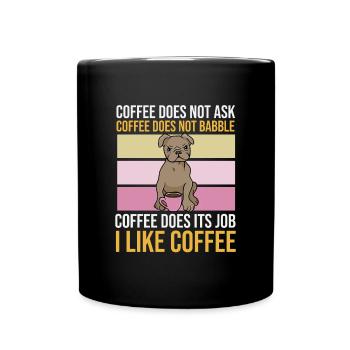 Coffee Dog Morning Grouch Monday Hate - Full Colour Mug - black - Front