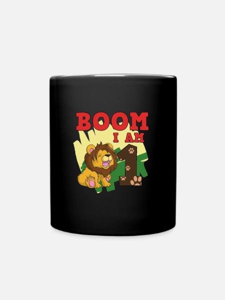 1. Geburtstag - Tasse einfarbig - Schwarz