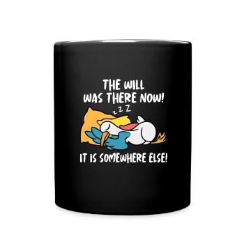 Sloth Lazy Motivation - Full Colour Mug - black - Front
