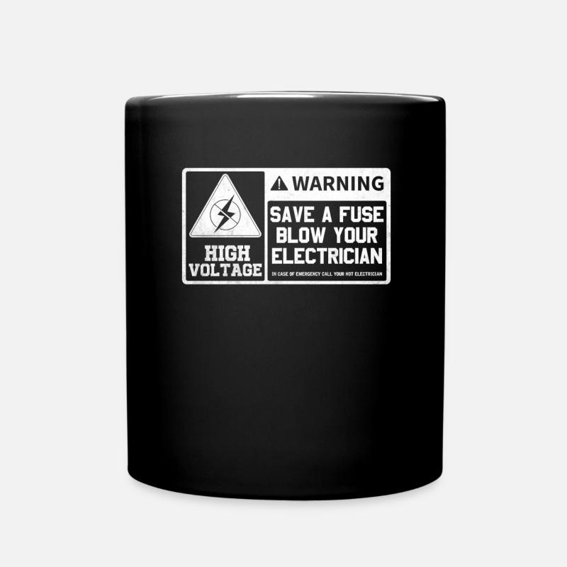 Electrician Electrical Engineering Insulation pliers Electronics - Full Colour Mug - black