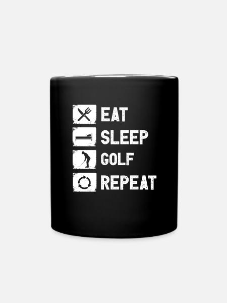 Golf Golfer Geschenk Hobby Verein Spruch - Tasse einfarbig - Schwarz