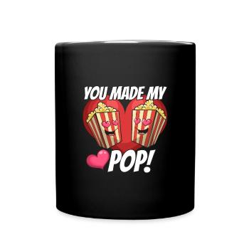 Du hast meine Pop-Liebe gemacht - Tasse einfarbig - Schwarz - Vorne