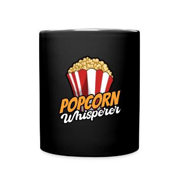 Popcorn-Flüsterer - Tasse einfarbig - Schwarz - Vorne
