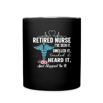 Nurse Pension Retirement Pension Nurse - Full Colour Mug - black - Front