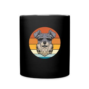 Zwergschnauzer - Tasse einfarbig - Schwarz - Vorne