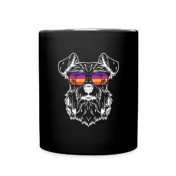 Zwergschnauzer - Tasse einfarbig - Schwarz - Vorne