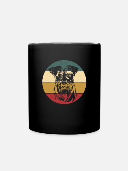 Zwergschnauzer - Tasse einfarbig - Schwarz