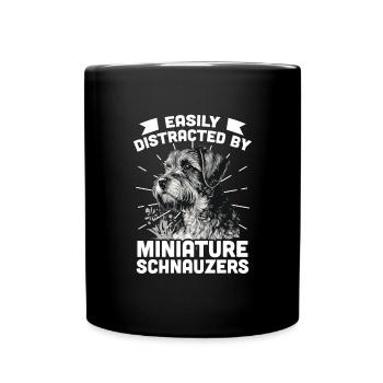 Zwergschnauzer - Tasse einfarbig - Schwarz - Vorne