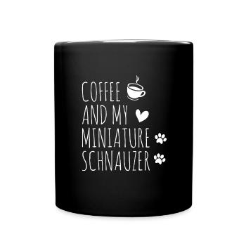 Zwergschnauzer - Tasse einfarbig - Schwarz - Vorne