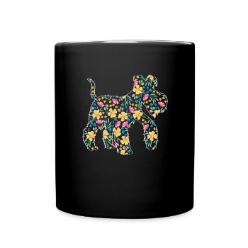Zwergschnauzer - Tasse einfarbig - Schwarz - Vorne