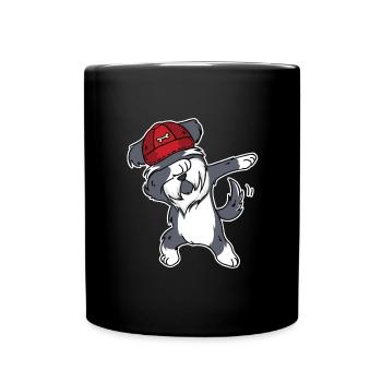 Zwergschnauzer - Tasse einfarbig - Schwarz - Vorne