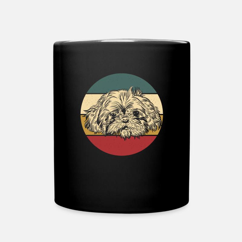 Shih Tzu - Tasse einfarbig - Schwarz