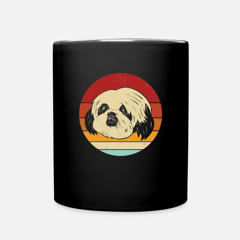 Shih Tzu - Tasse einfarbig - Schwarz