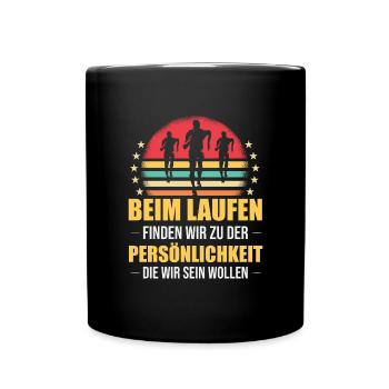 Running Personality Marathon Winner - Full Colour Mug - black - Front